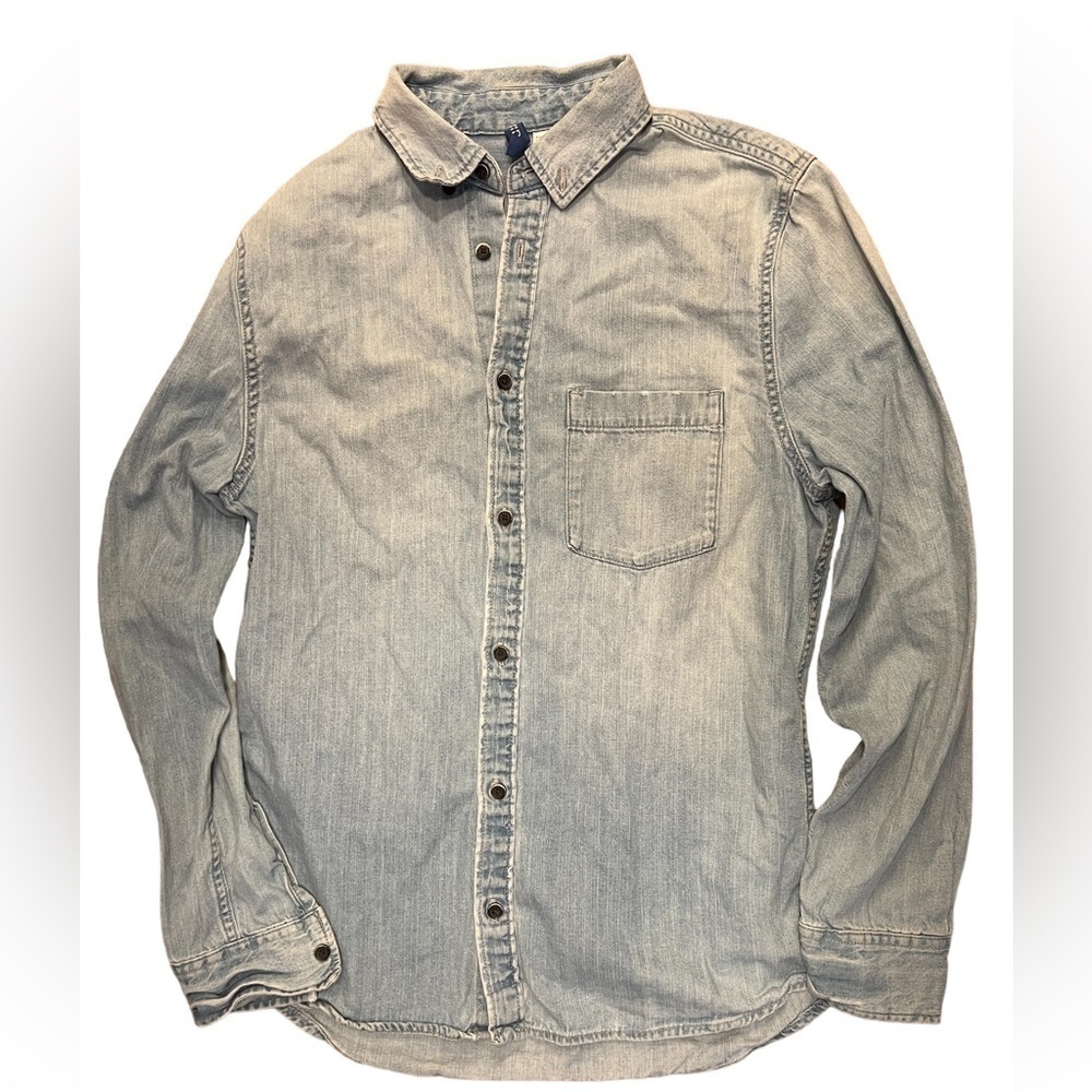 DIVIDED BY H&M Denim Button Denim Shirt Men’s Size Small​​​​​​